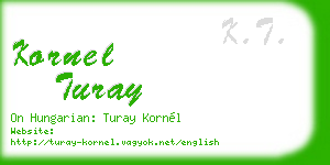 kornel turay business card