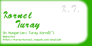 kornel turay business card